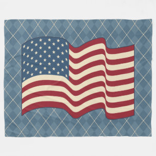 Patriotische Fleece der amerikanischen Flagge Rust