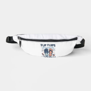 Patriotische Flip Flops Feuerwerk Freiheit Shirt D Bauchtasche