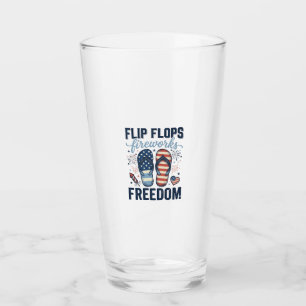 Patriotische Flip Flops Feuerwerk Freiheit Shirt D Glas