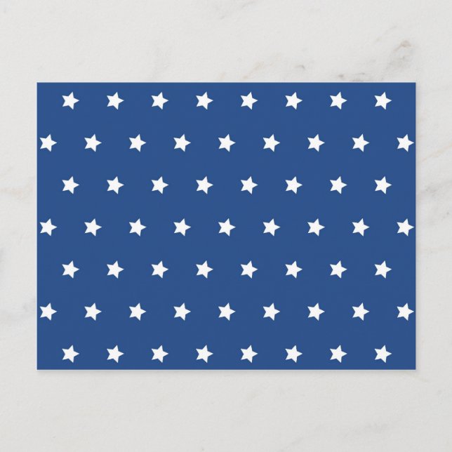 Patriotische Freiheit der Blauen und Weißen Sterne Postkarte (Vorderseite)