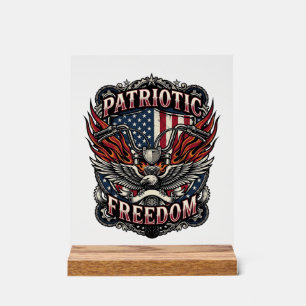 Patriotische Freiheit Lenker Biker Straße Freiheit Acrylschild