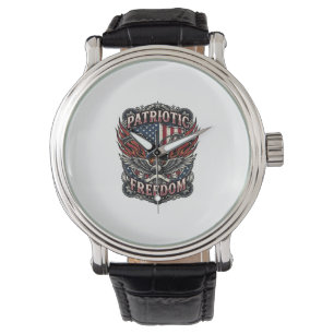 Patriotische Freiheit Lenker Biker Straße Freiheit Armbanduhr