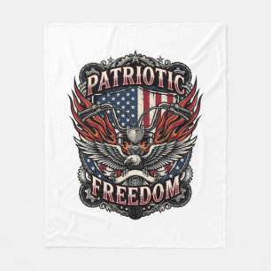Patriotische Freiheit Lenker Biker Straße Freiheit Fleecedecke