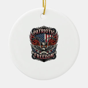 Patriotische Freiheit Lenker Biker Straße Freiheit Keramik Ornament
