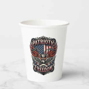 Patriotische Freiheit Lenker Biker Straße Freiheit Pappbecher