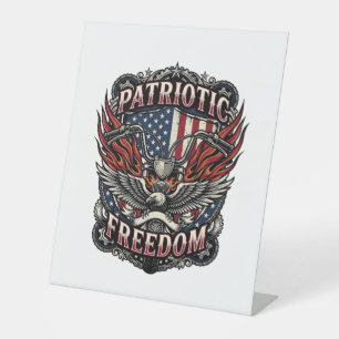 Patriotische Freiheit Lenker Biker Straße Freiheit Sockelschild