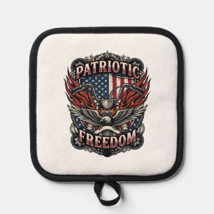 Patriotische Freiheit Lenker Biker Straße Freiheit Topflappen