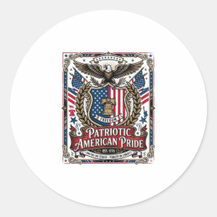 Patriotische Freiheits Schild Freiheits-Ikonen & S Runder Aufkleber