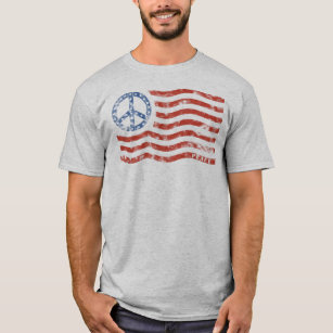 Patriotische Friedensflagge des T - Shirt-(die T-Shirt