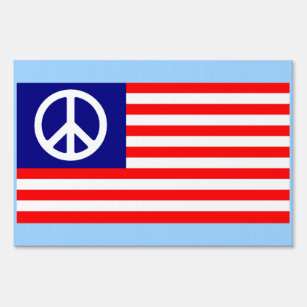 Patriotische Friedensflagge Gartenschild