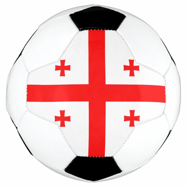 Patriotische Fußball-Ball mit Flagge Georgiens Fußball (Vorderseite)