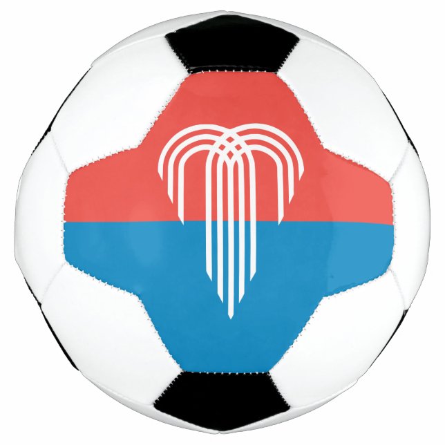 Patriotische Fußball-Ball mit Flagge von Kansas Ci Fußball (Vorderseite)