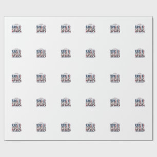 Patriotische Gans USA Vintage Fourth of July-Shirt Geschenkpapier