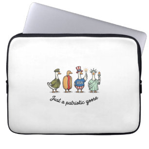 Patriotische Gans Vintage Gravur Lustiges USA-Shir Laptopschutzhülle