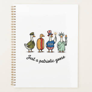 Patriotische Gans Vintage Gravur Lustiges USA-Shir Planer