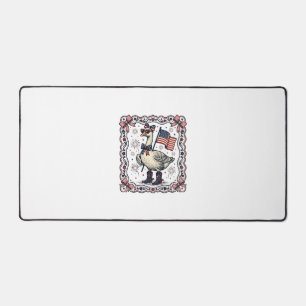 Patriotische Gans Vintage-Stich Schreibtischunterlage