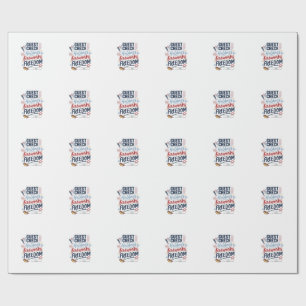 Patriotische Gästekontrolle Hotdogs Feuerwerk Frei Geschenkpapier