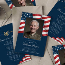 Patriotische Gedenkkarte Dankeschön Karte