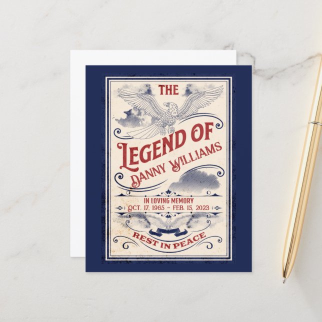 Patriotische Gedenkstätte Veteran Beerdigung Papie (Vorderseite/Rückseite Beispiel)