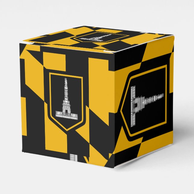 Patriotische Gefälligkeitsbox mit Flagge von Balti Geschenkschachtel (Vorderseite)