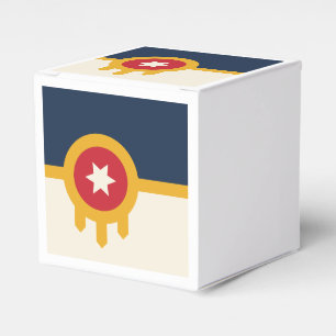 Patriotische Gefälligkeitsbox mit Flagge von Tulsa Geschenkschachtel