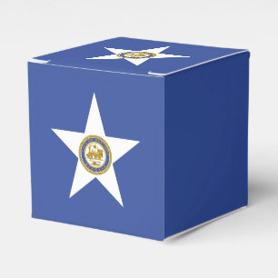 Patriotische Geschenkbox mit Flagge von Houston Geschenkschachtel