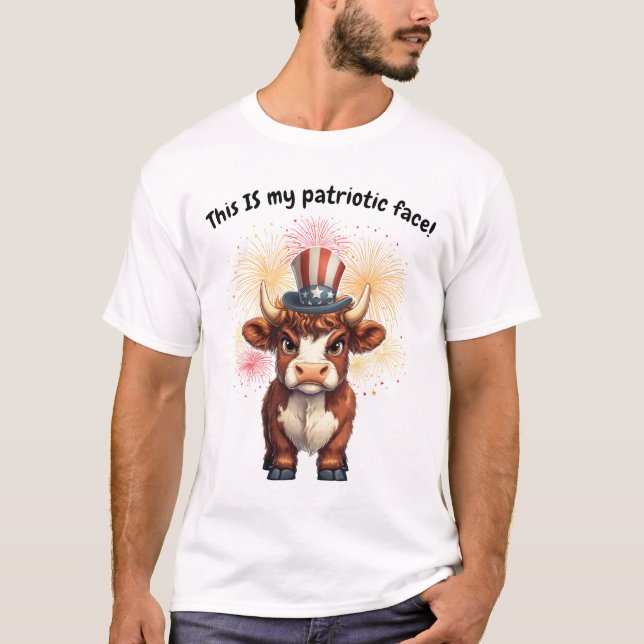 Patriotische Gesichtshühner T-Shirt (Vorderseite)