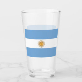 Patriotische Glas-Tasse mit argentinischer Flagge Glas