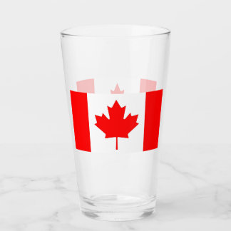 Patriotische Glas-Tasse mit Flagge Kanadas Glas