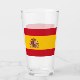 Patriotische Glas-Tasse mit Flagge Spaniens Glas