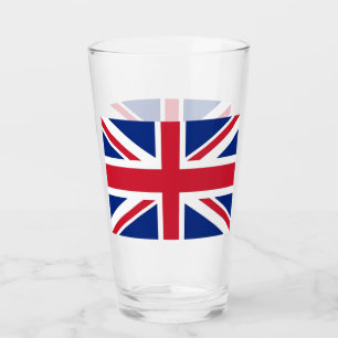 Patriotische Glasbecher mit Flagge des Vereinigten Glas