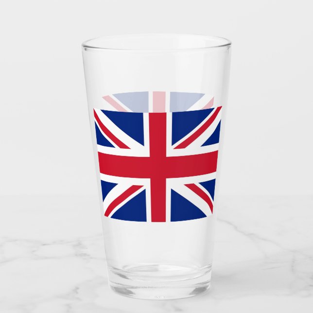 Patriotische Glasbecher mit Flagge des Vereinigten Glas (Vorderseite)