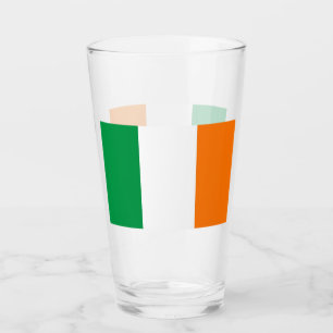 Patriotische Glasbecher mit irischer Flagge Glas