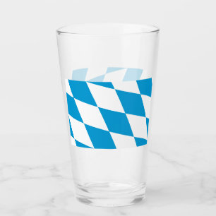 Patriotische Glastasse mit bayerischer Flagge Glas