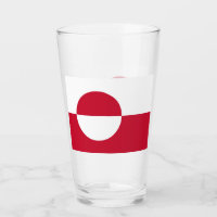 Patriotische Glastasse mit der Flagge Grönlands