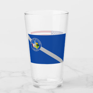 Patriotische Glastasse mit Fahne von Las Vegas Glas