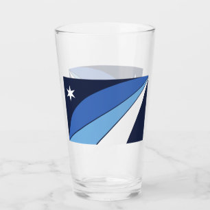 Patriotische Glastasse mit Flagge von Columbia Cit Glas