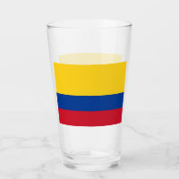 Patriotische Glastasse mit kolumbianischer Flagge