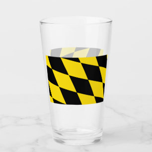 Patriotische Glastasse mit Münchner Flagge Glas
