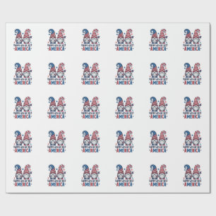 Patriotische Gnome Frohes 4. Juli Amerika Shirt_1 Geschenkpapier