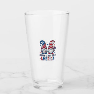 Patriotische Gnome Frohes 4. Juli Amerika Shirt_1 Glas