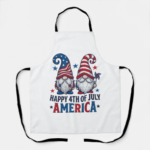 Patriotische Gnome Frohes 4. Juli Amerika Shirt_1 Schürze