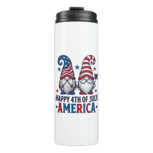 Patriotische Gnome Frohes 4. Juli Amerika Shirt_1 Thermosbecher