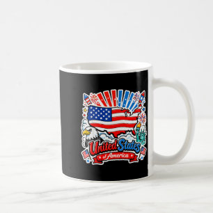 Patriotische Grafik Vereinigte Staaten von Amerika Kaffeetasse