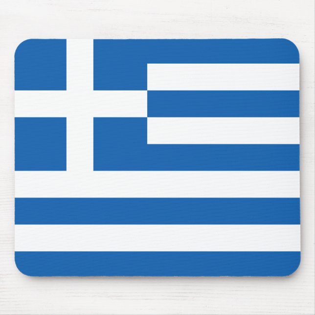 Patriotische Griechenland-Flagge Mousepad (Vorne)