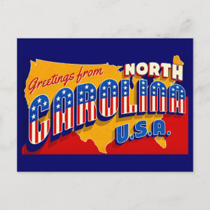Patriotische Grußkarte aus North Carolina Postkarte