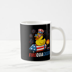 Patriotische Gummiente Feuerknaller USA-Flagge Lus Kaffeetasse