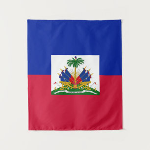Patriotische haitianische Flaggenwand Wandteppich