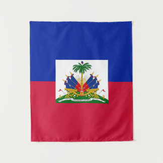 Patriotische haitianische Flaggenwand Wandteppich