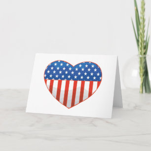 Patriotische Herzkarte Karte